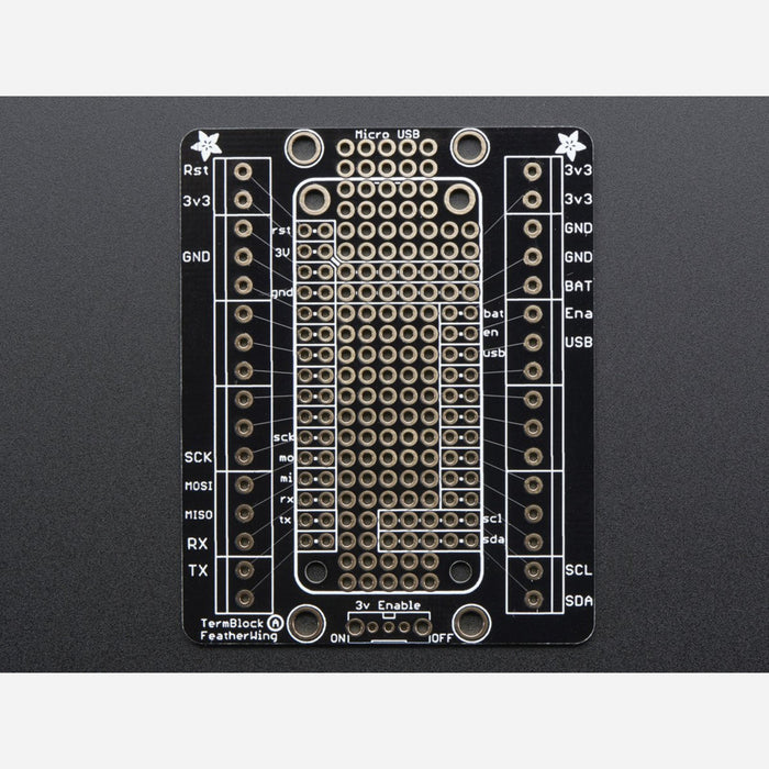 Assembled Terminal Block Breakout FeatherWing for all Feathers