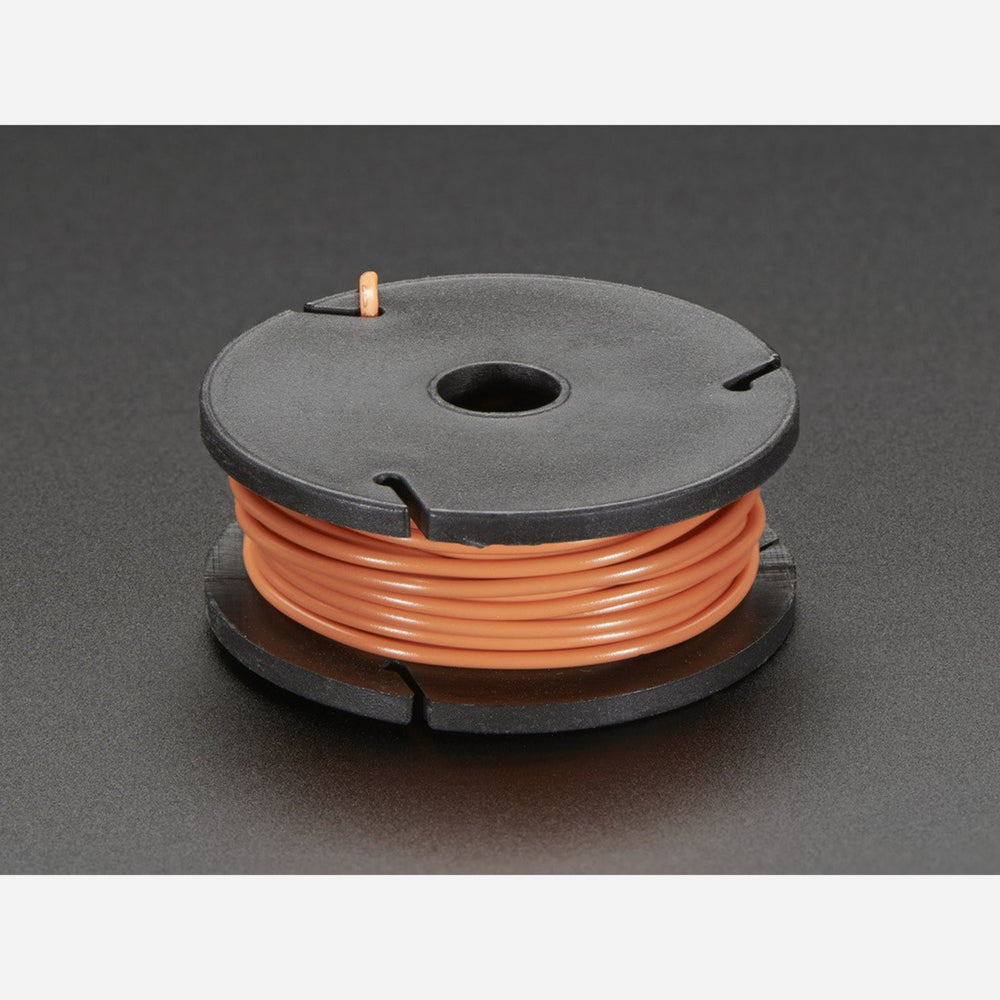 Solid-Core Wire Spool - 25ft - 22AWG - Orange