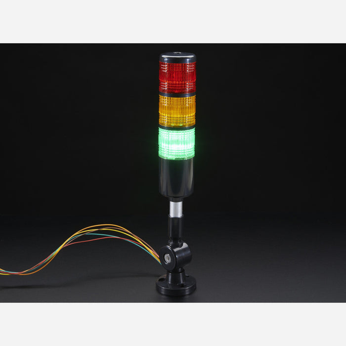 Tower Light - Red Yellow Green Alert Light with Buzzer - 12VDC