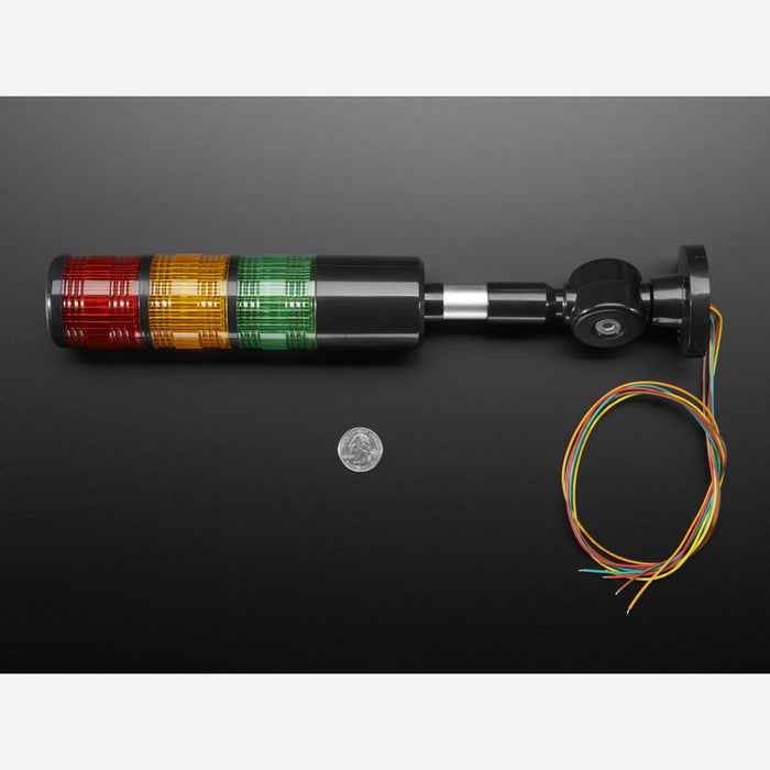 Tower Light - Red Yellow Green Alert Light with Buzzer - 12VDC