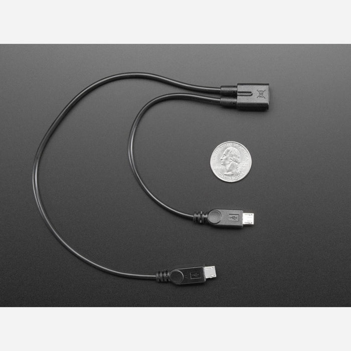 Micro B USB 2-Way Y Splitter Cable