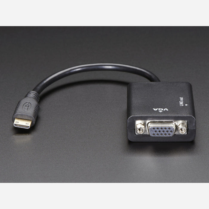 Mini HDMI to VGA Video Adapter with 3.5mm Stereo Cable