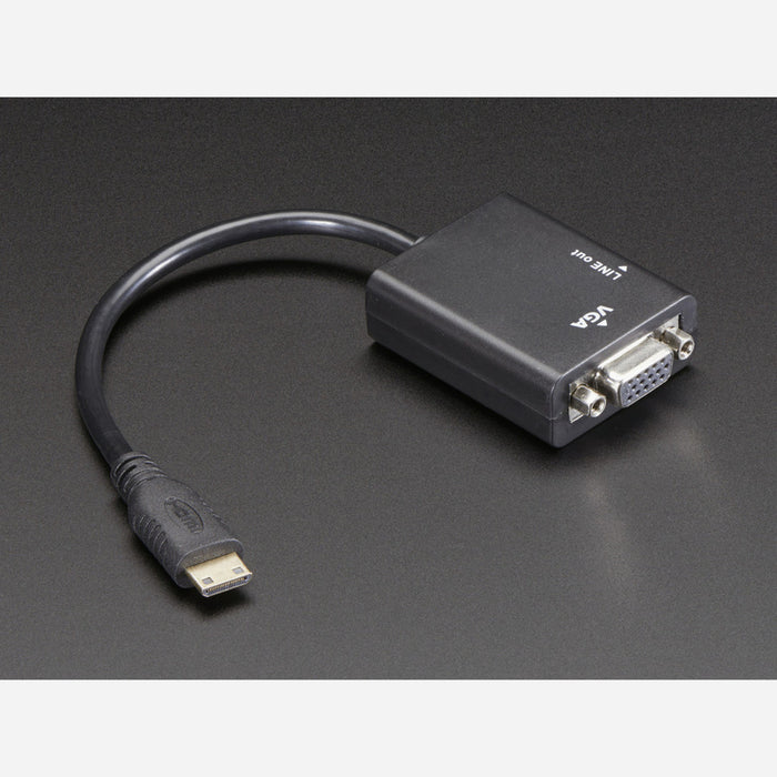 Mini HDMI to VGA Video Adapter with 3.5mm Stereo Cable