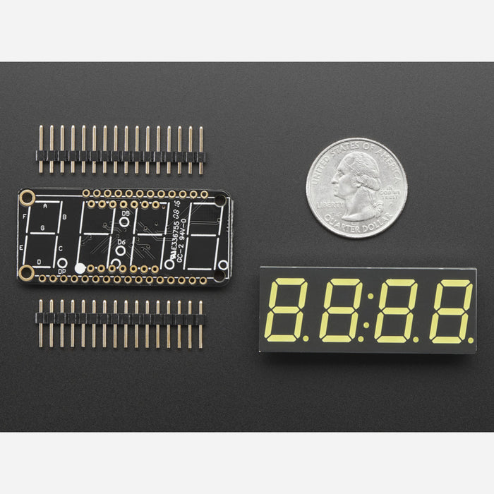 Adafruit 4-Digit 7-Segment LED Matrix Display FeatherWing - White