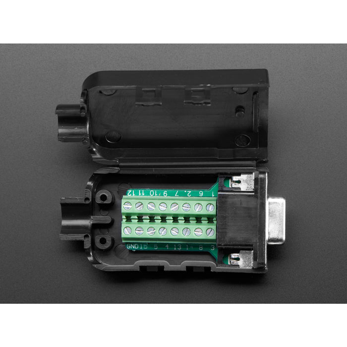 DE-15 (DB-15) Female Socket to Terminal Block Breakout