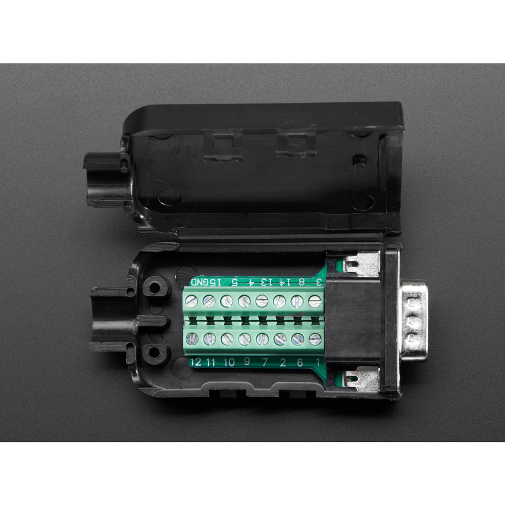 DE-15 (DB-15) Male Plug to Terminal Block Breakout