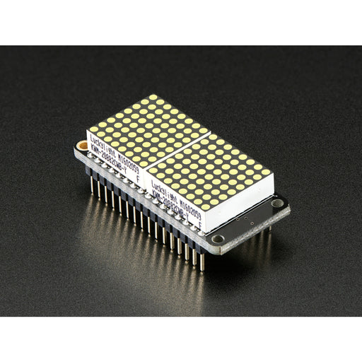Adafruit 0.8" 8x16 LED Matrix FeatherWing Display Kit - White