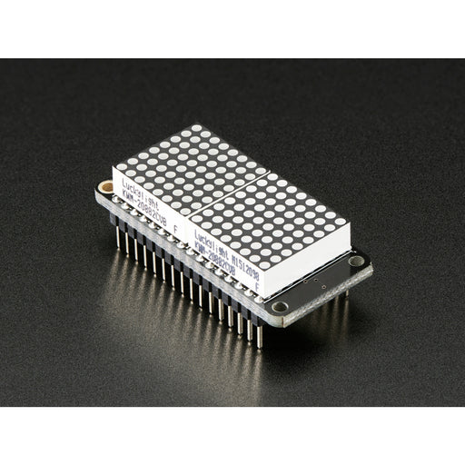 Adafruit 0.8" 8x16 LED Matrix FeatherWing Display Kit - Yellow