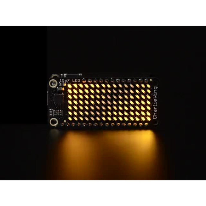 Adafruit 15x7 CharliePlex LED Matrix Display FeatherWing - Warm White