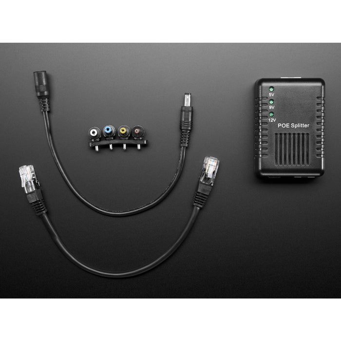 802.3af PoE Output Data & Power Splitter - 5/9/12V