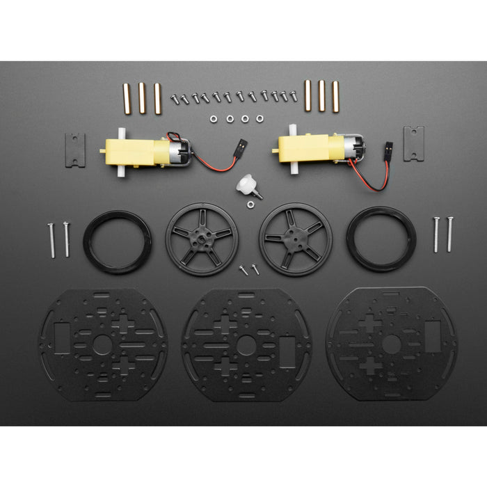 Mini 3-Layer Round Robot Chassis Kit - 2WD with DC Motors