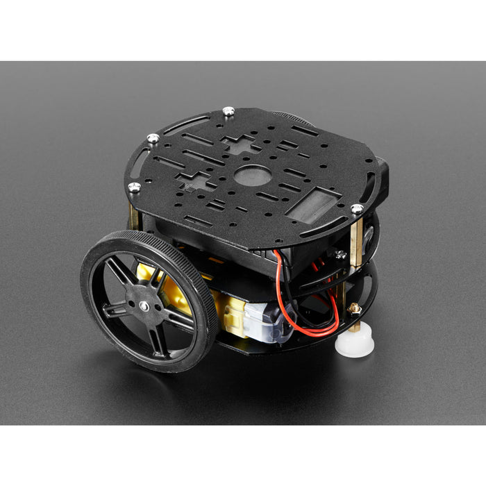 Mini 3-Layer Round Robot Chassis Kit - 2WD with DC Motors