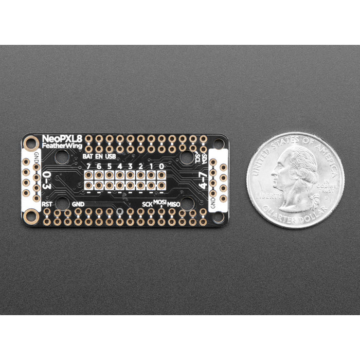 Adafruit NeoPXL8 FeatherWing for Feather M0 - 8 x DMA NeoPixels!