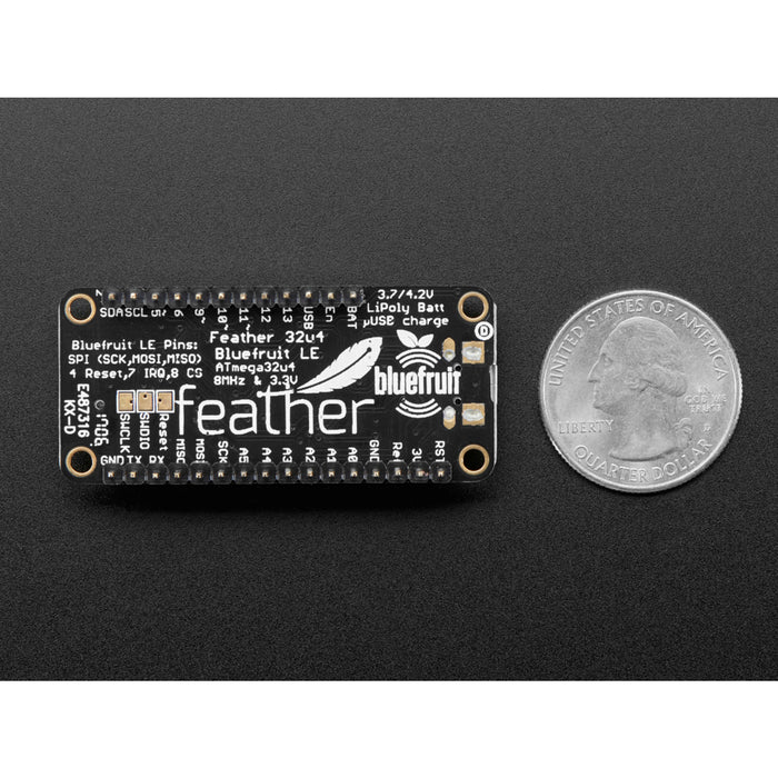 Adafruit Feather 32u4 Bluefruit LE with Headers - Assembled