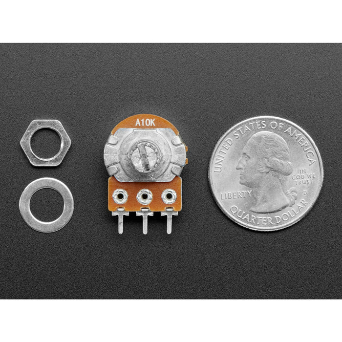 Panel Mount 10K Log Potentiometer (Breadboard Friendly) [10K Log]