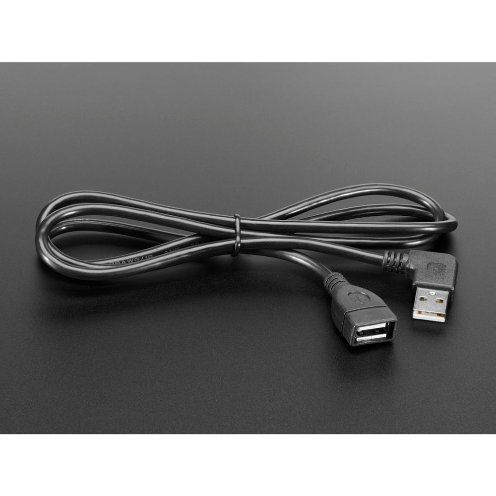 Right Angle Extension USB Cable - A Male to A Female [1 meter / 39 long]