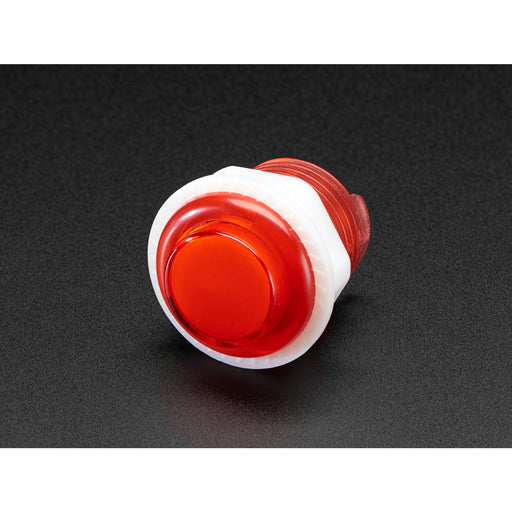 Mini LED Arcade Button - 24mm Translucent Red