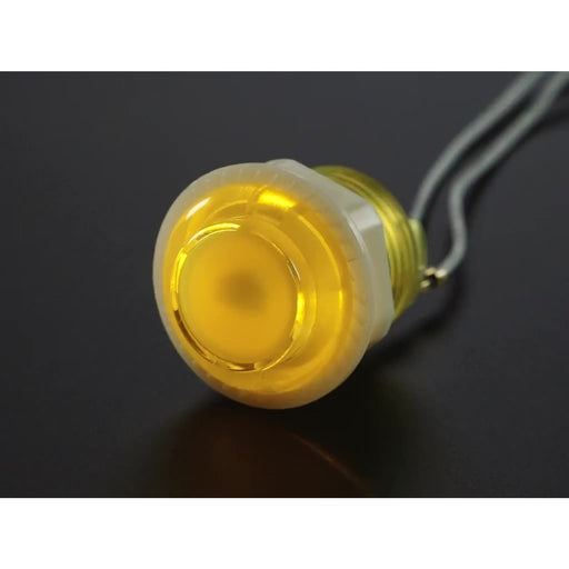 Mini LED Arcade Button - 24mm Translucent Yellow