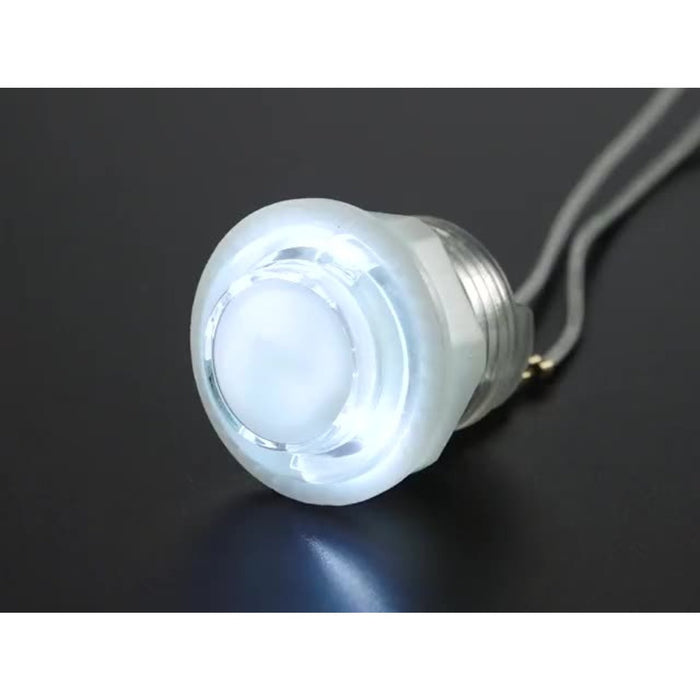 Mini LED Arcade Button - 24mm Translucent Blue