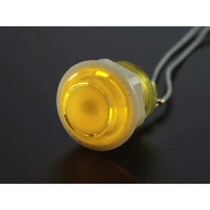 Mini LED Arcade Button - 24mm Translucent Blue