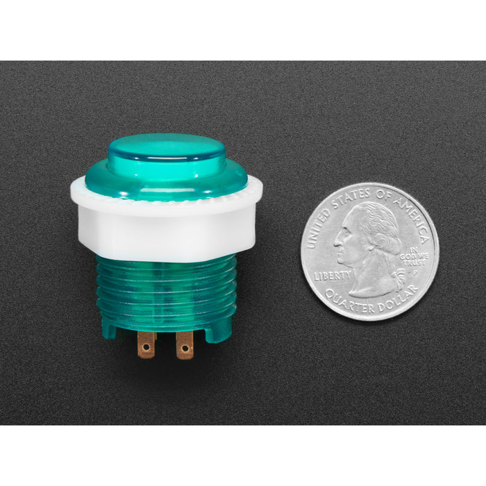 Mini LED Arcade Button - 24mm Green