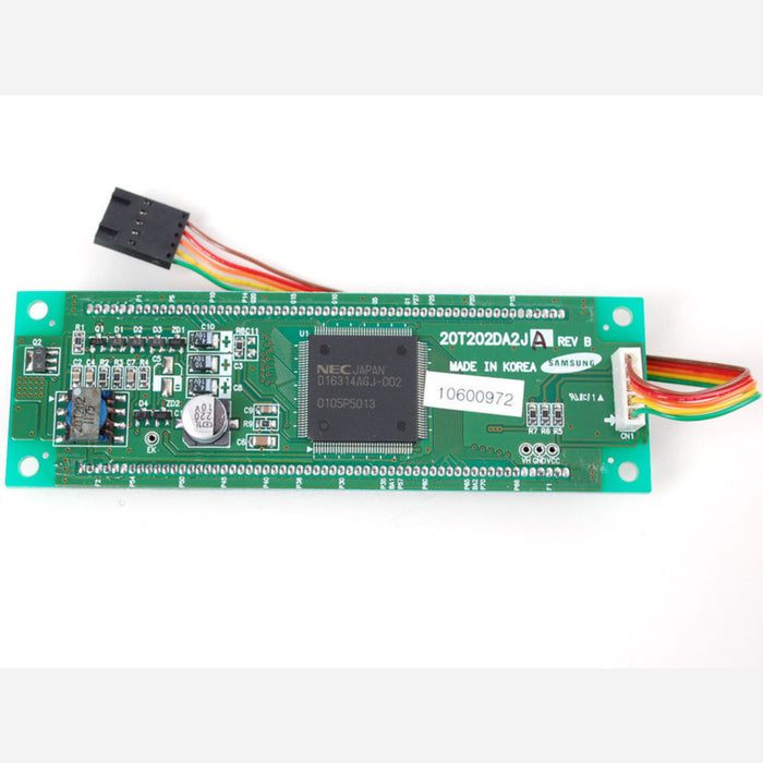 20x2 Character VFD (Vacuum Fluorescent Display) - SPI interface [20T202DA2JA]