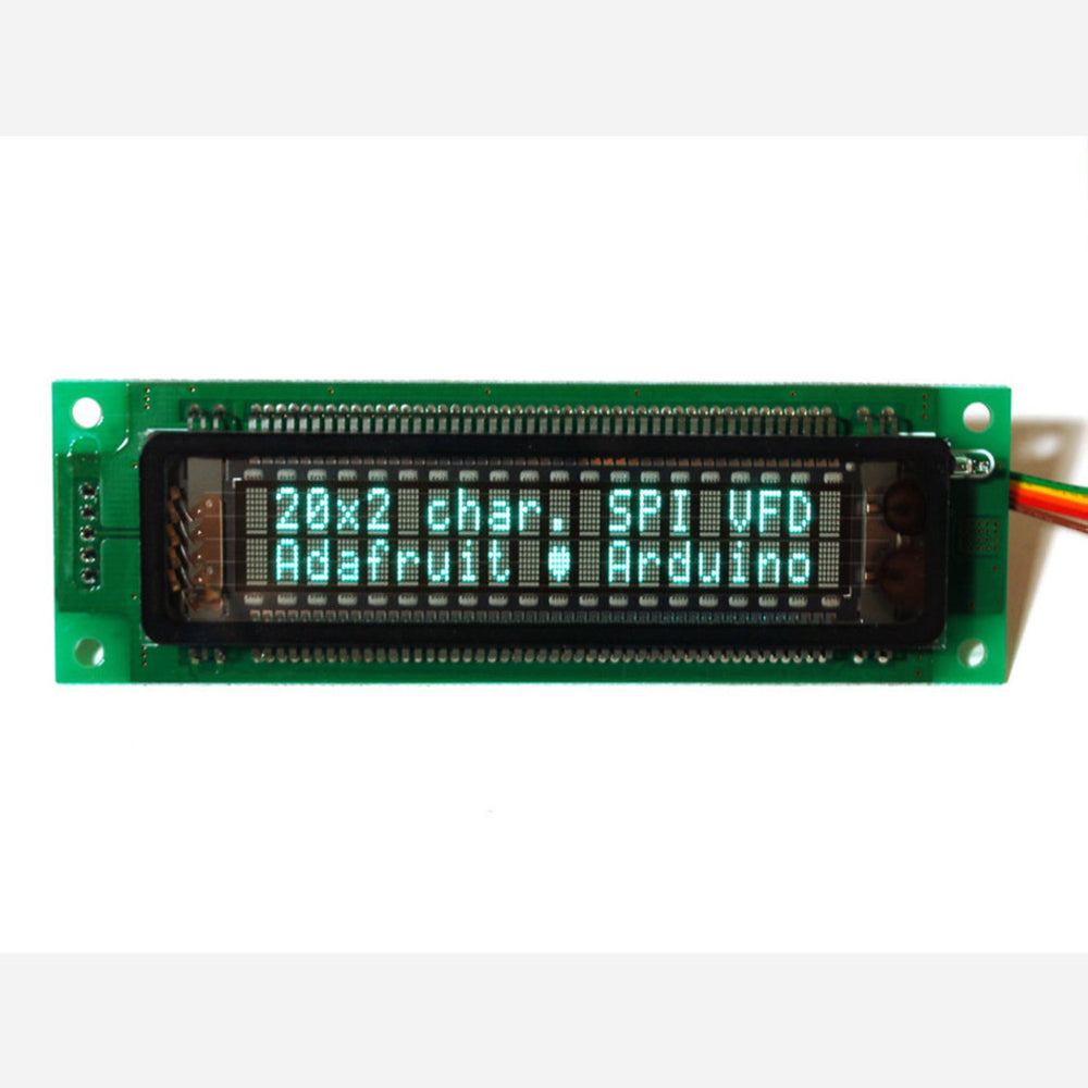 20x2 Character VFD (Vacuum Fluorescent Display) - SPI interface [20T202DA2JA]