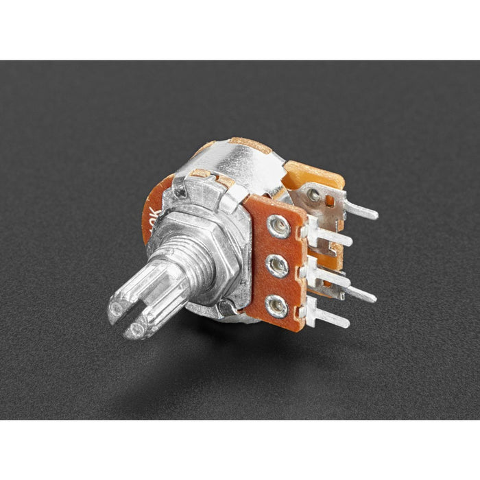 Panel Mount 10K Log Potentiometer w/ On-Off Switch [10K Log w/ Switch]