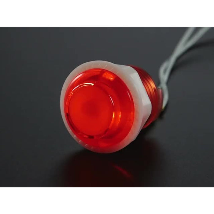 Arcade Button with LED - 30mm Translucent Blue