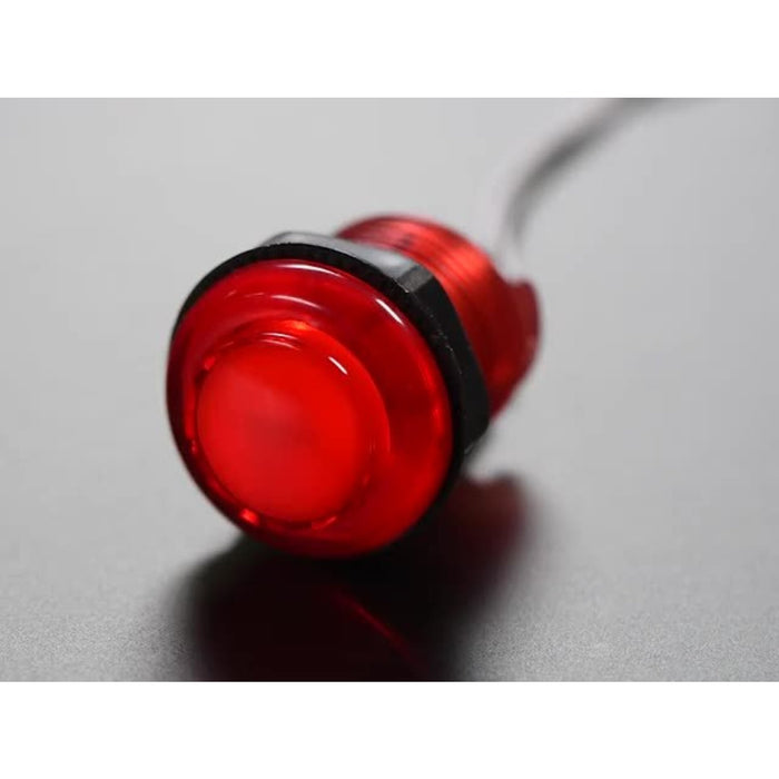 Arcade Button with LED - 30mm Translucent Clear