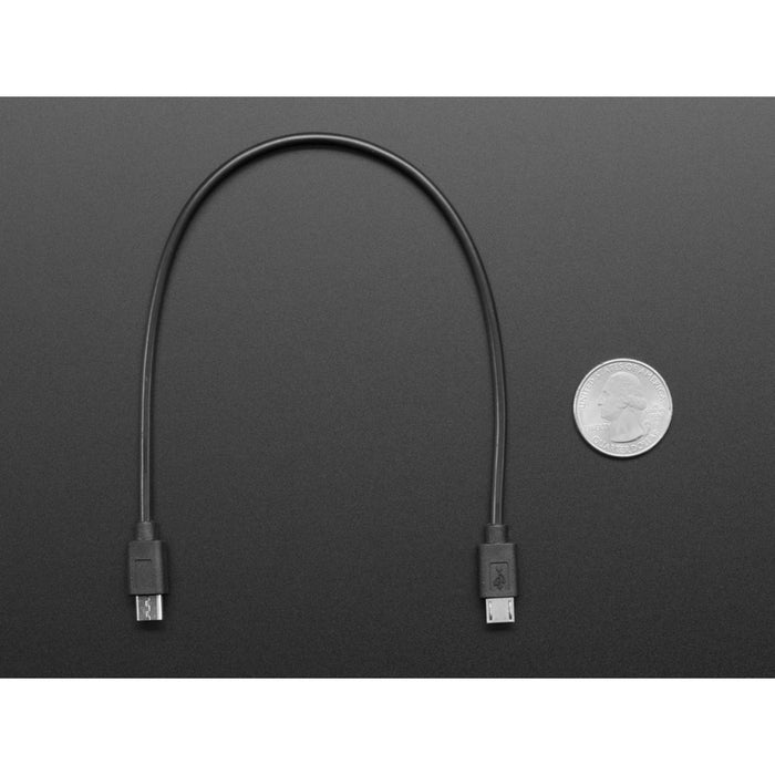 Micro USB to Micro USB OTG Cable - 10" / 25mm