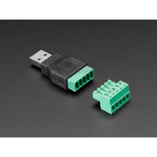 USB-A Male Plug to 5-pin Terminal Block