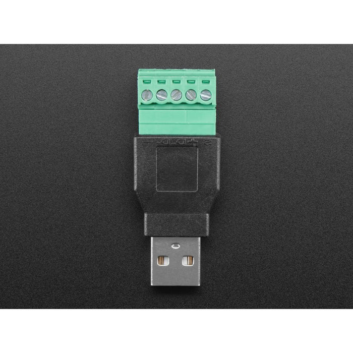 USB-A Male Plug to 5-pin Terminal Block