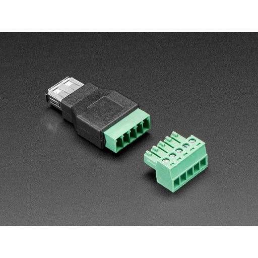 USB-A Female Socket to 5-pin Terminal Block