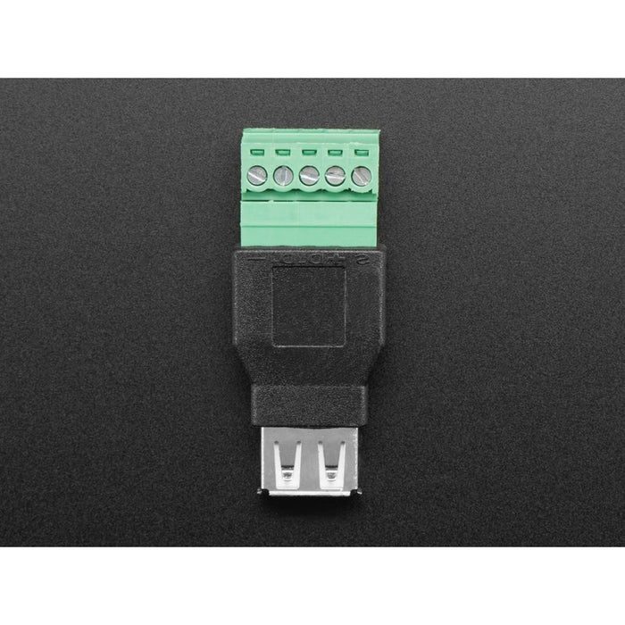 USB-A Female Socket to 5-pin Terminal Block