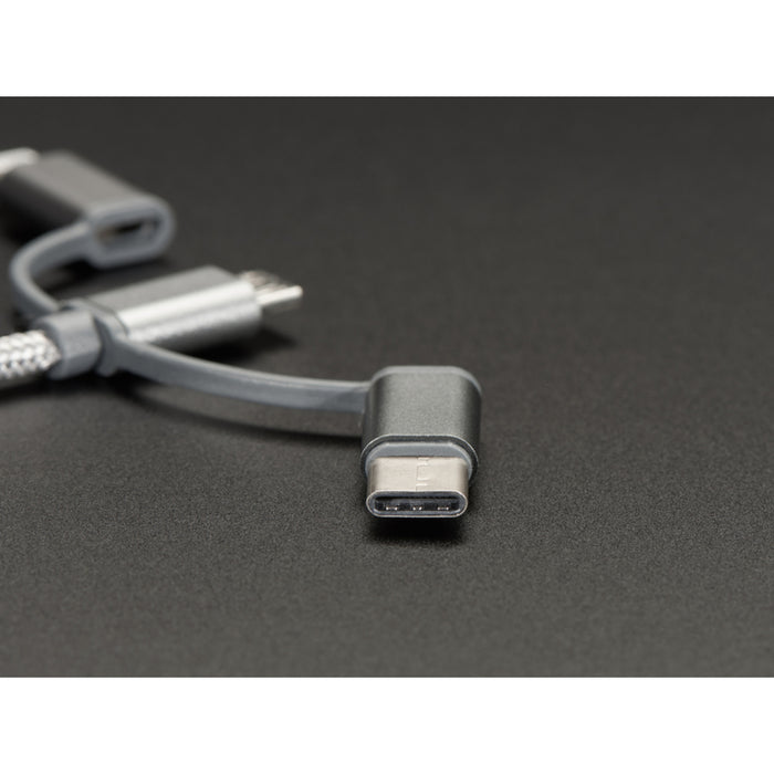 USB 3-in-1 Sync and Charge Cable - Micro B / Type-C / Lightning