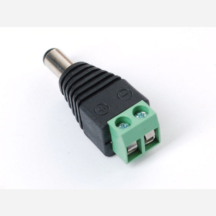 Male DC Power adapter - 2.1mm plug to screw terminal block