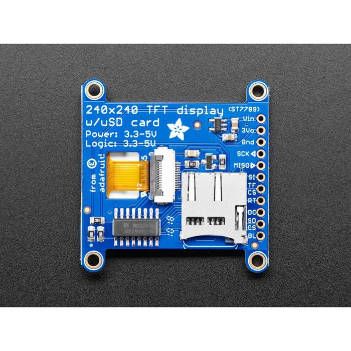 Adafruit 1.54" 240x240 Wide Angle TFT LCD Display with MicroSD - ST7789