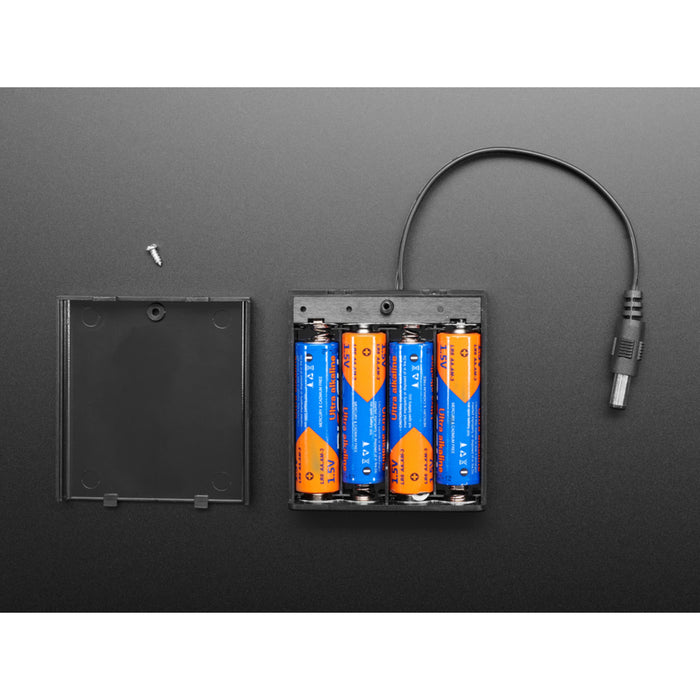 4 x AA Battery Holder with 2.1mm Plug and On/Off Switch