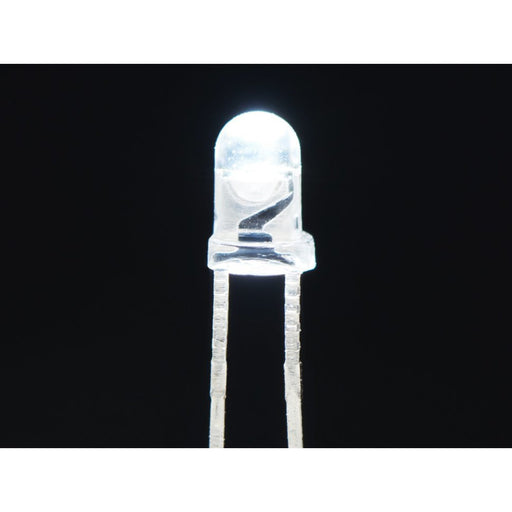 Clear White 3mm LED (25 pack)