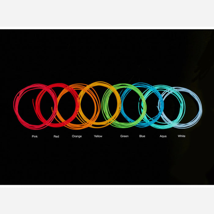 High Brightness Aqua Electroluminescent (EL) Wire - 2.5 meters [High brightness, long life]