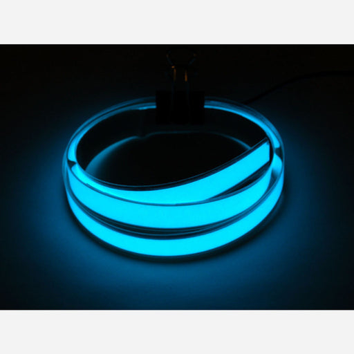 Aqua Electroluminescent (EL) Tape Strip - 100cm w/two connectors