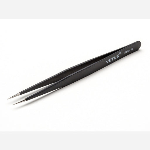 Fine tip straight tweezers - ESD safe [135mm]