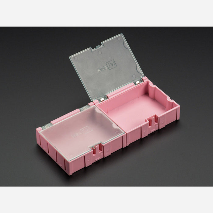 Medium Modular Snap Boxes - SMD component storage - 2 pack [Pink]