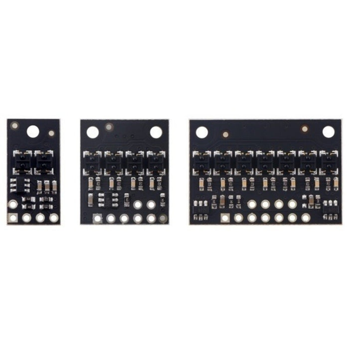 QTRX-HD-04A Reflectance Sensor Array: 4-Channel, 4mm Pitch, Analog Output, Low Current