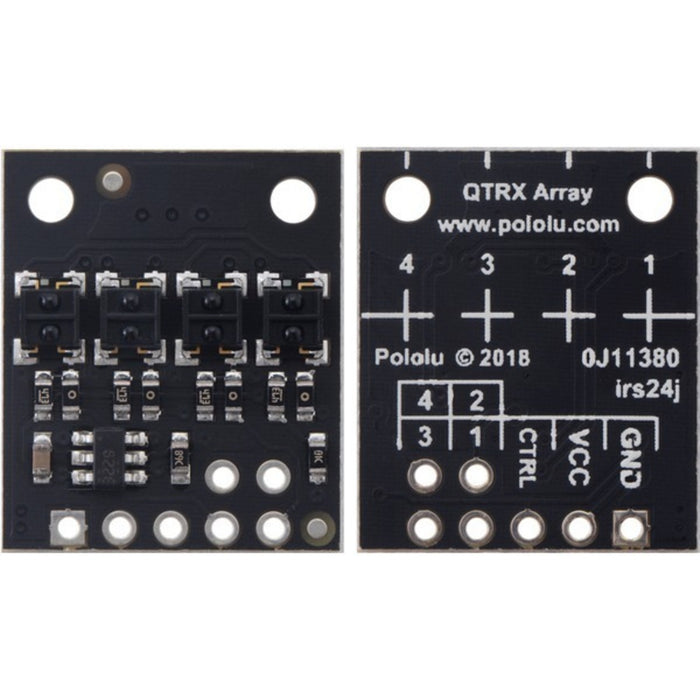 QTRX-HD-04A Reflectance Sensor Array: 4-Channel, 4mm Pitch, Analog Output, Low Current