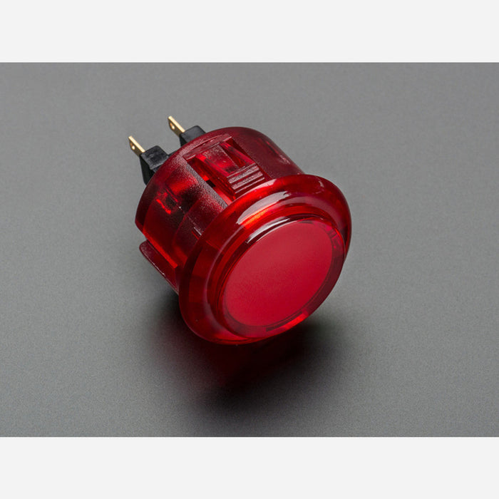 Arcade Button - 30mm Translucent Red