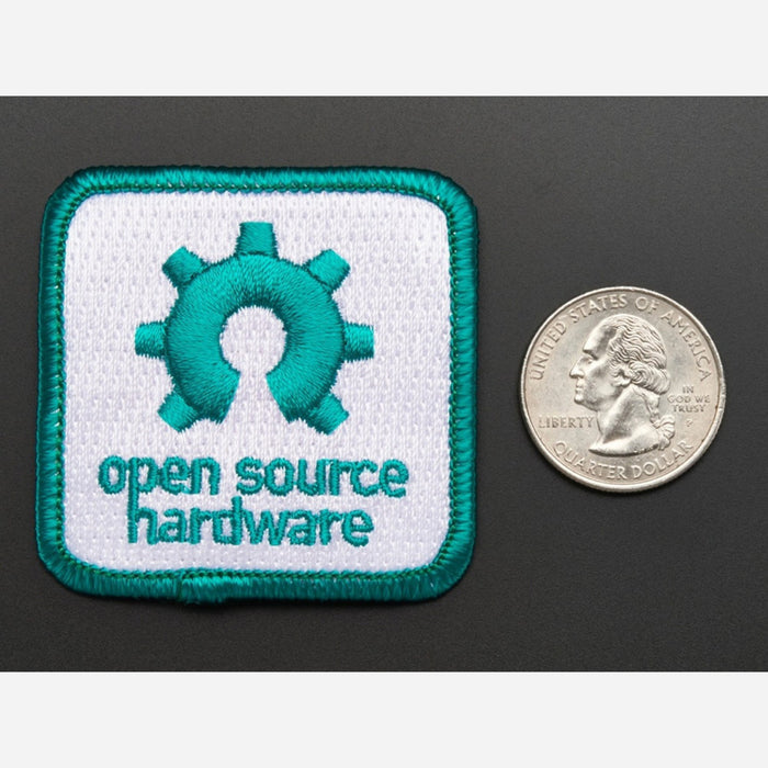 Open source hardware - Skill badge, iron-on patch