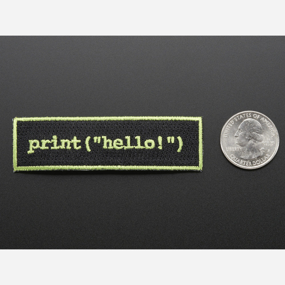 Learn to program Hello world - Skill badge, iron-on patch