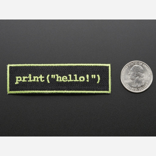 Learn to program Hello world - Skill badge, iron-on patch